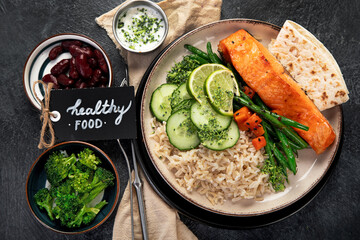 Healthy food. Healthy lunch bowl.