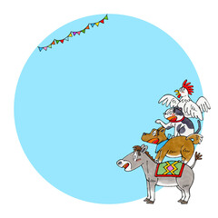 ブレーメンの音楽隊　コピースペース