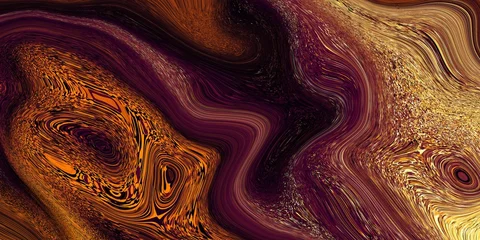 Fotobehang Abstracte kunst This captivating abstract fluid art piece features warm earthy tones combined with vibrant textures, creating a visually stunning experience that draws you in and awakens your creativity  © kastanka
