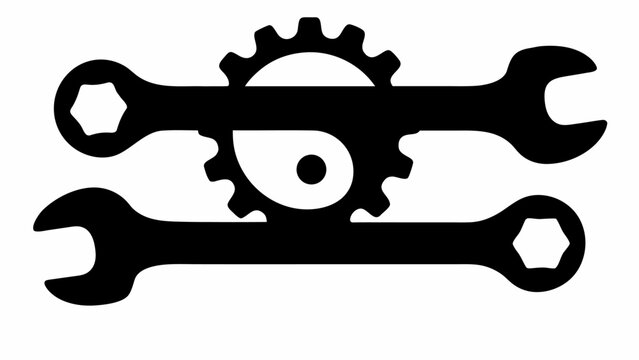 Precision engineering tools, wrenches and gears interlocking for mechanical innovation and industrial solutions.