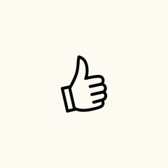 Thumbs Up Social Media Like Icon for Approval and Positive Feedback, Hand Gesture, Commercial Use, Web Design, Mobile App, UI/UX, Engagement, Customer Rating; Approval, Recommendation, Satisfaction