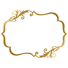 Golden figured frame with ornaments S1-09