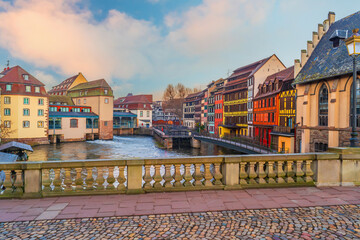 Old town Strasbourg city skyline,  cityscape of  France