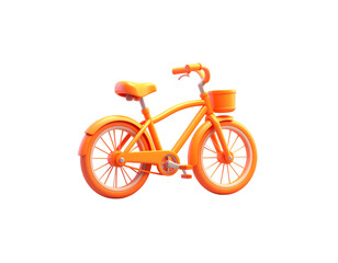 Fototapeta premium Red sports bicycle isolated on white background