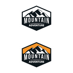 Simple Mountain icon Logo vector illustration design Template