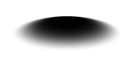 Realistic PNG Elliptical Drop ShadowHorizontal Soft Shadow for Object Base, Ground Shadow Underlay Effect PNG