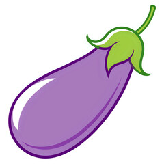 eggplant ,hand drawn illustration outline isolated on white background