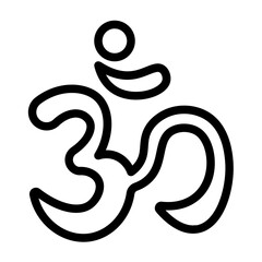 Obraz premium om sign icon with line style