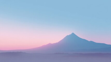 A serene dawn pastel mountain whispers quiet tales of ancient erosions, echoing Earth Day and O-Bon reflections