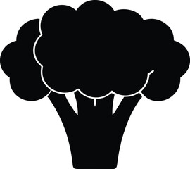 Broccoli vegetable silhouette vector illustration