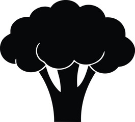 broccoli isolated silhouette vector icon