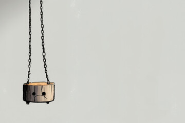 Dibujo de personaje columpio enfadado