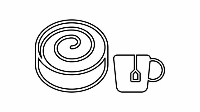 The cinnamon roll icon is displayed on a white background.