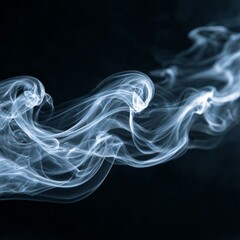 Obraz premium Swirling smoke pattern against a dark background creating an ethereal and mysterious atmosphere
