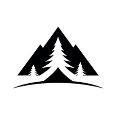 Obraz premium Mountain silhouette landscape