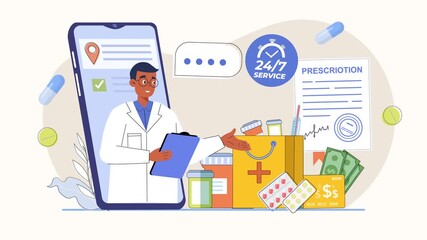 Get your prescription online anytime, anywhere through your phone with 24/7 service, making healthcare accessible and convenient for everyone