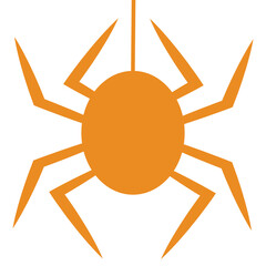 Orange Hanging Spider Icon