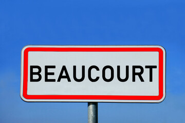 Ortsschild Beaucourt