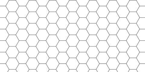 Naklejka premium Emboss web hexagonal white technology line paper background. Hexagonal grid tile mosaic structure mess cell design. white and gray hexagon honeycomb texture.
