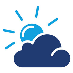 Weather Flat Blue Icon