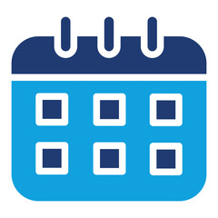 Calender Flat Blue Icon