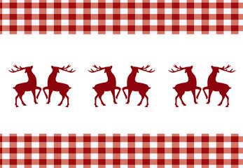 A Scandinavian pattern with reindeer and a seamless border for Christmas and New Year. Design for a sweater, jumper, cardigan, or other items.