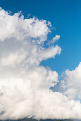 Obraz premium White clouds on clear sky