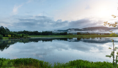 Landscape of the beautiful lake