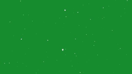 Slow Motion Snowflakes Drifting in Night Sky – Realistic Falling Snow Animation with Subtle Glow for Christmas, Event Intros and Atmospheric Video Backgrounds