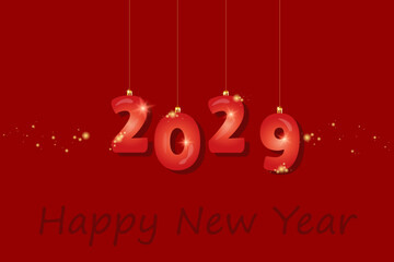 Happy New Year 2029. Vector illustration.