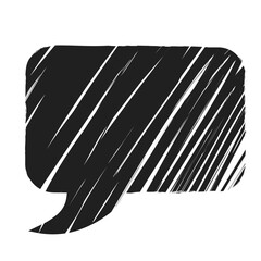 Vector cartoon illustration of a comic speech balloon hand drawn in sketch style isolated on white background