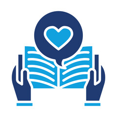 Fototapeta premium Novel Flat Blue Icon