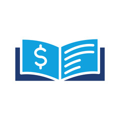 Business Book Flat Blue Icon