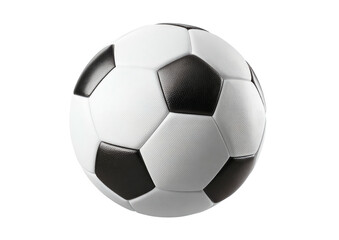 Obraz premium Textured black/white soccer ball on a seamless black field