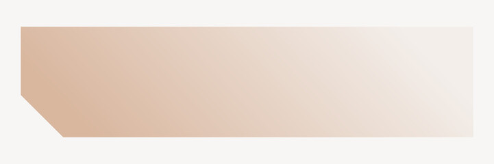 Gradient brown badge, collage element vector