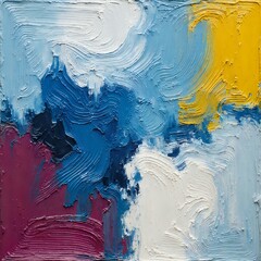 Abstract painting with bold brushstrokes