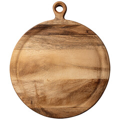 Natural round wooden chopping board with hanging loop kitchenware for food preparation