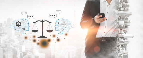 AI in law and the future of the legal justice system. A concept of AI assisting in legal debate,...