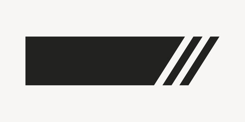 Black divider, flat graphic vector