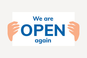 Open sign, healthcare illustration collage element vector