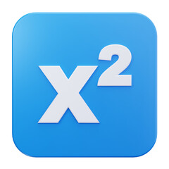 Obraz premium 3D Squared Power Mathematical Symbol