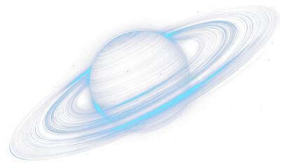 High-Quality Isolated Image of Saturn with Its Rings Perfect for Educational and Astronomical Content Usage
