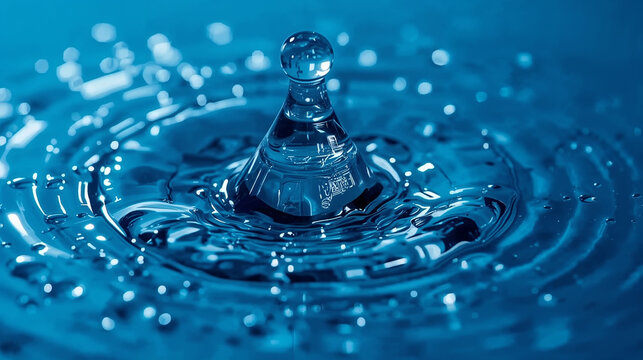 Nanobots limpiando contaminaci&oacute;n en gota de agua