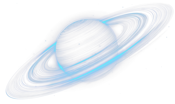 High-Quality Isolated Image of Saturn with Its Rings Perfect for Educational and Astronomical Content Usage
