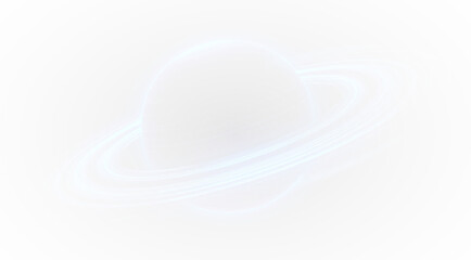 Ringed planet isolated on a transparent background
