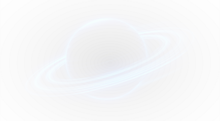 Ringed planet isolated on a transparent background
