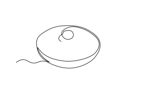 Abstract Frying Pan, Self drawing animation one continuous line draw, logo