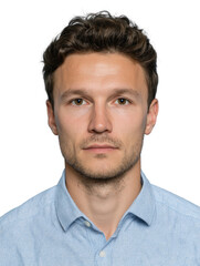 Obraz premium Formal Portrait: A clean, well-lit headshot of a person, exuding a sense of confidence and professionalism, perfectly captures a portrait's timeless quality.