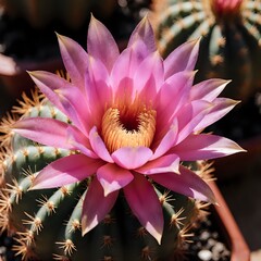 Close-up of a blooming cactus flower