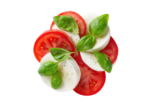 Caprese Tomato, mozzarella, basil slices. Yummy!